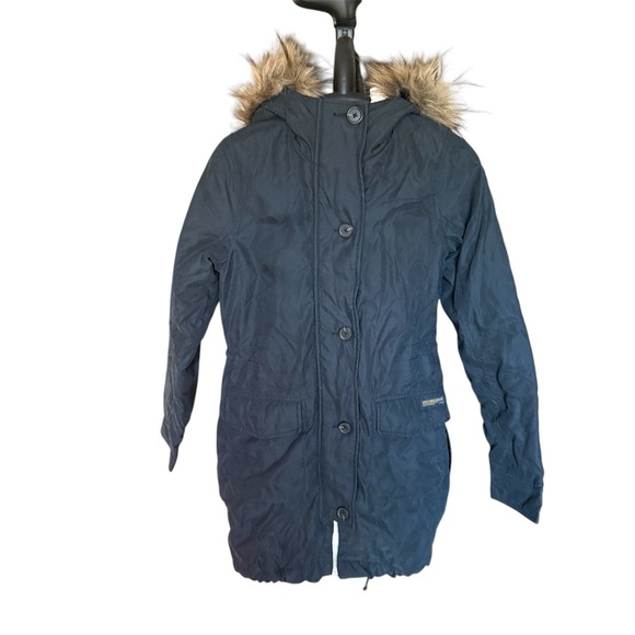 Abercrombie & Fitch Sherpa-lined Military Parka - Black XXS - Picture 4 of 11